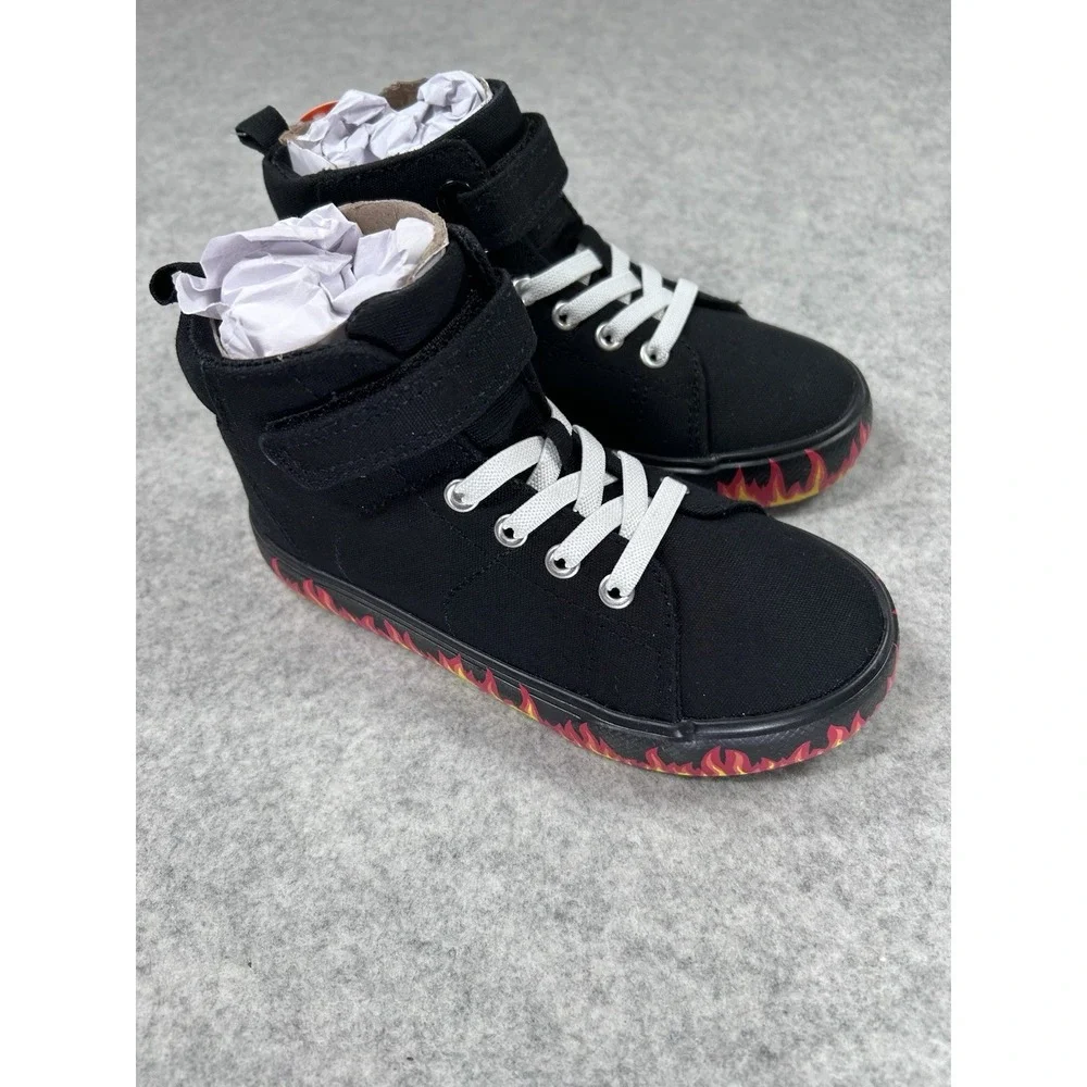 Wonder Nation Toddler Kids Casual Flame High Top Black Toddler Size 10